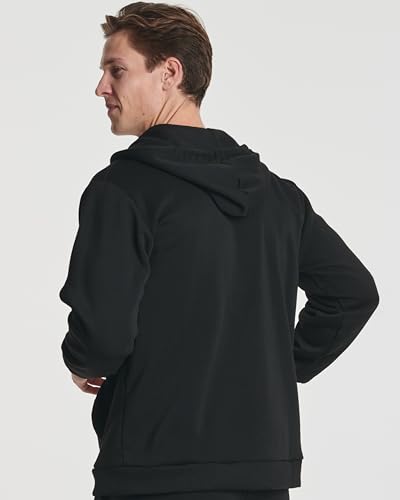 Real Essentials 3 Pack: Mens Fleece Long Sleeve Full Zip Hoodie - Athletic Sweatshirt Jacket (Available in Big & Tall)3