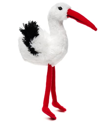 Uni-Toys Peluche Cigogne - 19 cm (Hauteur) - Oiseau en Peluche - Doudou