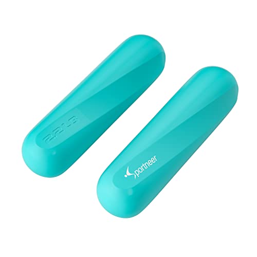 Sportneer Hand Weights Dumbbell Sets with Non-Slip Grip, 2 lb Dumbbells Set of 2 - Soft Silicone Coated Dumbbell Set for Home Gym, Small Dumbbells for Body Building/Sculpting/Strength Training Exercise