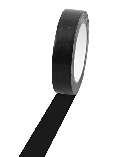 Image of Champion Sports Vinyl Tape, 1 inch Wide x 36 Yards Long, Black - Durable Floor Marking Tape - Schools, Gyms, Restaurants