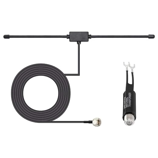 Bingfu 75 Ohm 300 Ohm DAB FM T-förmige Dipolantenne für den Innenbereich, digitales HD-Radio, Tisch-FM-Radio, Heim-Stereo-Receiver, AV-Audio-Video-Heimkino-Receiver, HDTV-TV-Tuner