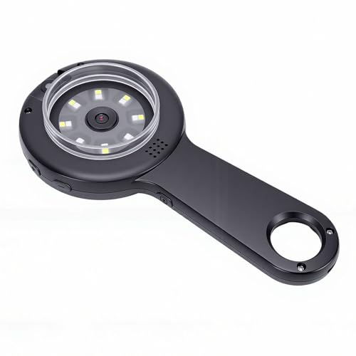 Lupa digital de mano 500x con pantalla para observación de joyas negra 5