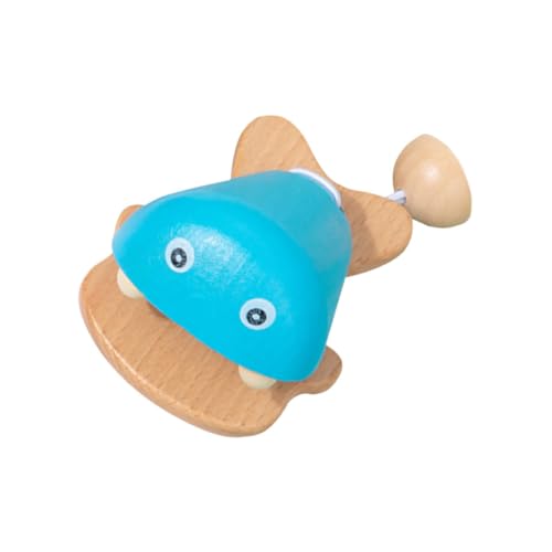 PERSELOSO Wooden Fish Pattern Castanet Musical Instrument for Explore Rhythm and Sound Engaging Plaything for Creative Learning