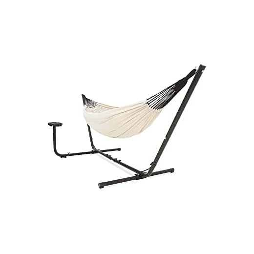 Hamaca con armazón paa Exterior VITA5 para Horas de relajación placentera - Hamaca 2 Personas - armazón de Acero Duradero - Hamaca con armazón portátil para Interior y Exterior