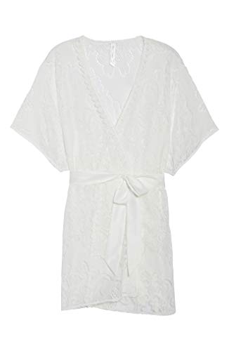 Flora Nikrooz Womens Millie Lace Robe (Ivory, Small) (Ivory, Small) #TOP4