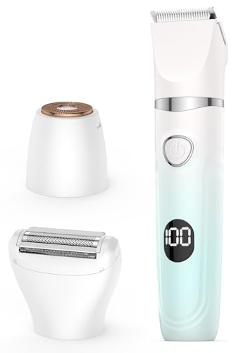 Wasserdichter Lady Shaver für Frauen, 3-in-1-Bikini-Trimmer für Frauen zur Nass- und Trockenanwendung, elektrischer schmerzfreier Rasierer für Beine, Körper Führungskämme für Elektrorasierer