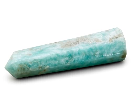Image of Amazing Gemstone Caribbean Calcite Crystal Towers ~ Natural Healing Crystal Point Obelisk for Reiki Healing and Crystal Grid (3 inch to 4 inch INCH)