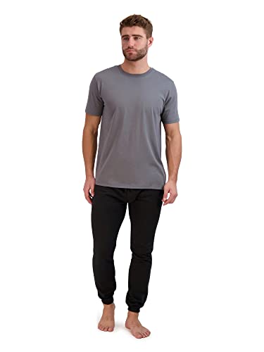 Hanes Men's Terry Cloth Jogger Set, Pajama Sleep Set
