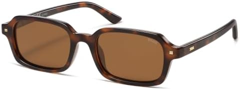 SOJOS Trendy Rectangle Polarized Sunglasses Womens Mens SJ2610 | Small Cute 90s Y2k Retro Fashion Vintage Sunnies Slim Thin Narrow Square Frames UV Protection TAC Lenses