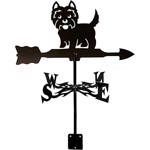 Girouette en métal sculpté avec indicateur de direction du vent pour toit de maison de campagne