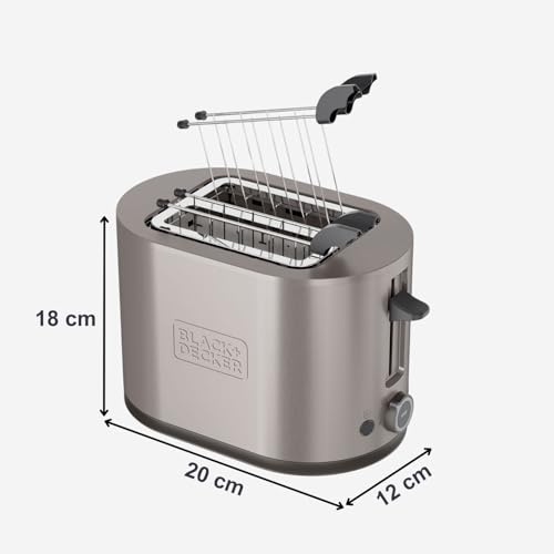 Black e Decker BXTOA901E Tostapane 2 Fette Potenza 900 Watt 7 Livelli di Cottura Funzione Scongelamento e Vassoio Raccoglibriciole - 9