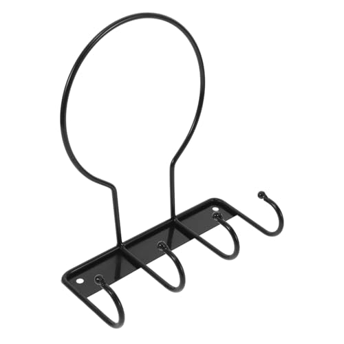 BESPORTBLE Basketball Aufbewahrungsständer Wandmontage Sportballhalter Eisen mit 4 Haken für Fußball Volleyball Aufbewahrung Haus Garten