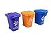 Nuanmu Garbage Can Set 6 Color Mini Curbside Vehicle Garbage Bin Trash Can ABS Truck Toys