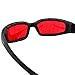 Global Vision Chicago Padded Motorcycle Safety Sunglasses for Men or Women Red Lens Glasses