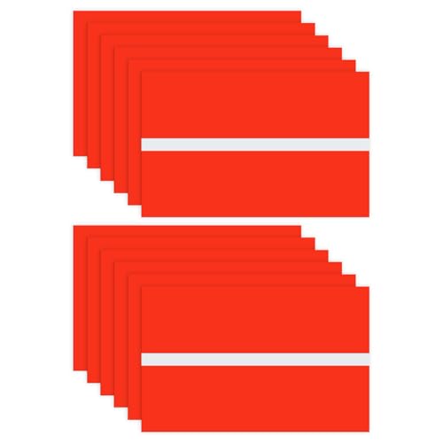 Image of M METERXITY 12-Pack Double Color Laser Engraving Blanks 7x11 Inch,1.3mm Thick ABS Plastic Sheet Engraved Material for Name Plate /Yard Signs /Laser Cutting /DIY Carving /Craft[Red /White]
