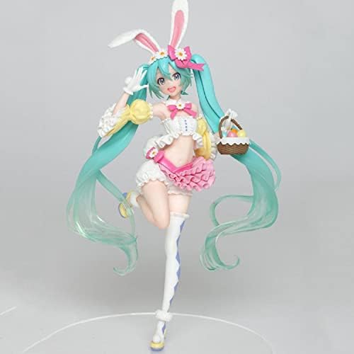 SBCX Anime Hatsune Miku Action Figure,Rabbit Ear PVC Figure Toy Kids Toy,Figurine Decoration Collectibles Ornament,Character Standing Statue Figures,for Kids, Adults, Anime Fans