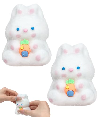 Image of Taba Squishy, Squishy Toys, Quishy Ball Cat Paw Squishy Cat Paw Funny Novelty Cute Animals Fidget Toy for Girls Boys Birthday Party Gifts Relaxation for Kids Teenage (2Pcs Rabbit)