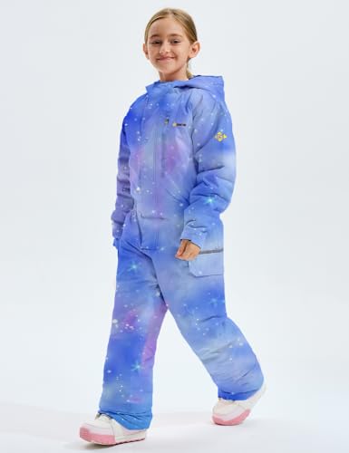 Image of GEMYSE Kids One Pieces Ski Suits Jumpsuits Boys Girls' Winter Outdoor Snowboarding Waterproof Snowsuits