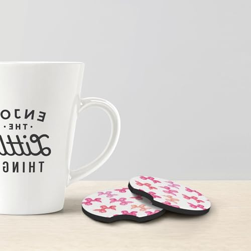 2 piezas posavasos para portavasos de carro rosa con diseño de perrito miniatura 3