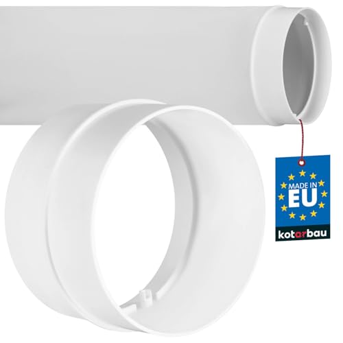 KOTARBAU® Verbindungsstück für Lüftungsrohr Rundkanal Ø 100 mm