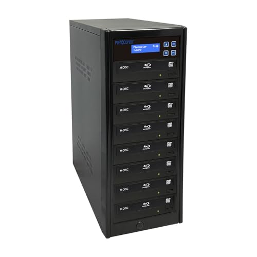 PlexCopier 1 to 7 Blu-ray BD BDXL M-Disc CD DVD Duplicator Copier Tower with Free Copy Protection