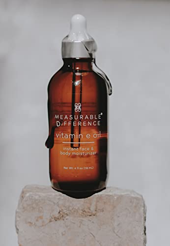 Measurable Difference Vitamin E Oil Face & Body Moisturizer - Revitalize Aging Skin, Soothe And Soften | 4 Fl Oz | #TOP2