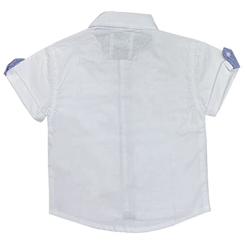 Camisa Bebê Look Jeans Básica Branca - UNICA - G