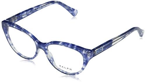 Ralph by Ralph Lauren Women's RA7116 Butterfly Prescription Eyewear Frames, Shiny Spotted Violet Havana/Demo Lens, 52 mm