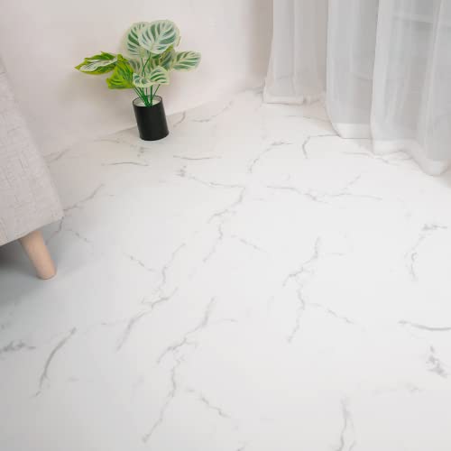 10 Pcs Peel And Stick Floor Tile White And Grey Marble Look Self Adhesive Vinyl Flooring 12 X 12 Inch Waterproof And Durable Floor Tile Removable Flooring Tiles For Rentals Bathroom Kitchen #TOP1