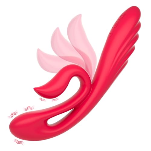Sex Toys G Spot Vibrator for Women with 9 Vibration Modes Clitoral Vibrator, Rabbit Dildo Nipple Vibrator Stimulation Adult Toys for Women Couples-Orange