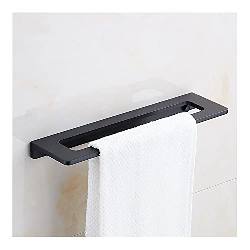 Porte-serviettes mural en aluminium noir mat de qualité supérieure