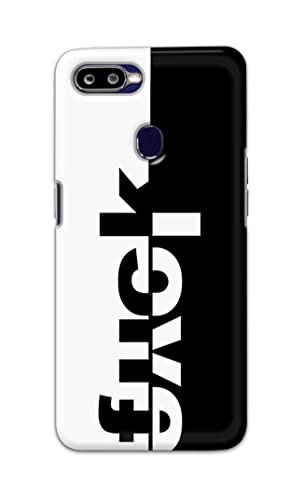 Image of PRINTFIDAA One Words Fukc Love Creative Art Innovative Wonderfull Printed Designer Hard Case for Oppo F9 / Oppo F9 Pro /Realme 2 Pro /Realme U1, RMX1801, RMX1807 Back Cover -(e) RPM1003