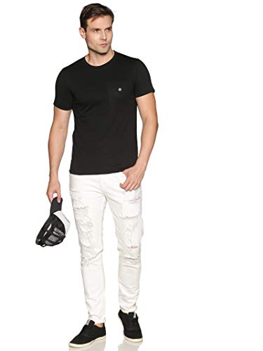 Image of Dollar Cotton Rich Fabric Solid Men's T-Shirt | Chest Logo Branding | Wide Array of Attractive Colours