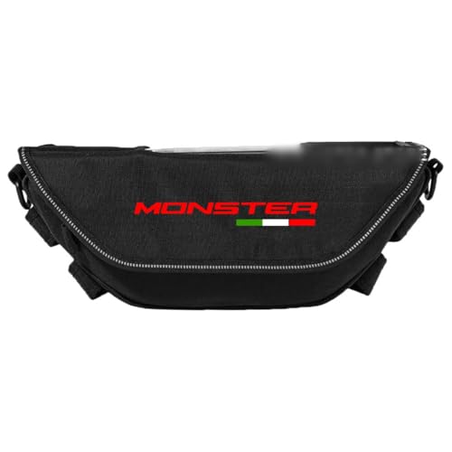 CJELPQ Per D&ucati Monster 950 937 821 796 696 1200s Borsa Porta Attrezzi per Moto Impermeabile E Antipolvere Comoda Borsa da Viaggio per Manubrio Accessori