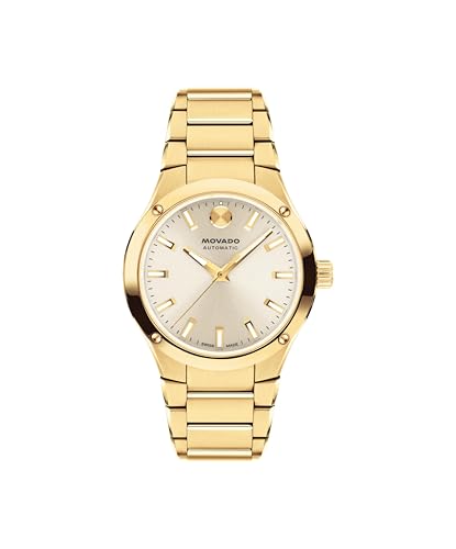 Movado Museum Imperiale Women's Watch - Swiss Automatic, Self-Winding, Stainless Steel Bracelet - Classic, Luxury Fashion Timepiece for Her - 33mm