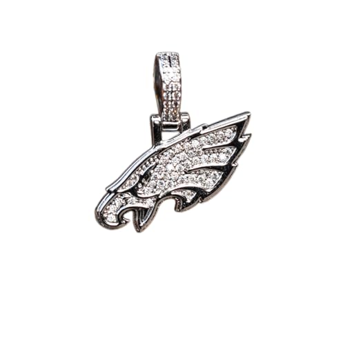 GLD Officially licensed NFL Philadelphia Eagles Micro Logo Pendant - White Gold