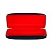 Large Glasses Case, Hard Shell For Over-sized Sunglasses and Eyeglasses, Durable Smooth & Glossy Finish With Protective Lining -Black- By OptiPlix