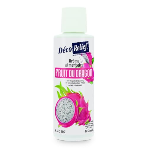 Déco Relief - Arôme Liquide Goût Fruit du Dragon 120 ml - Arôme Alimentaire Pâtisserie & Yaourtière - Pour Gâteaux, Pâtisseries, Yaourts - Arôme...