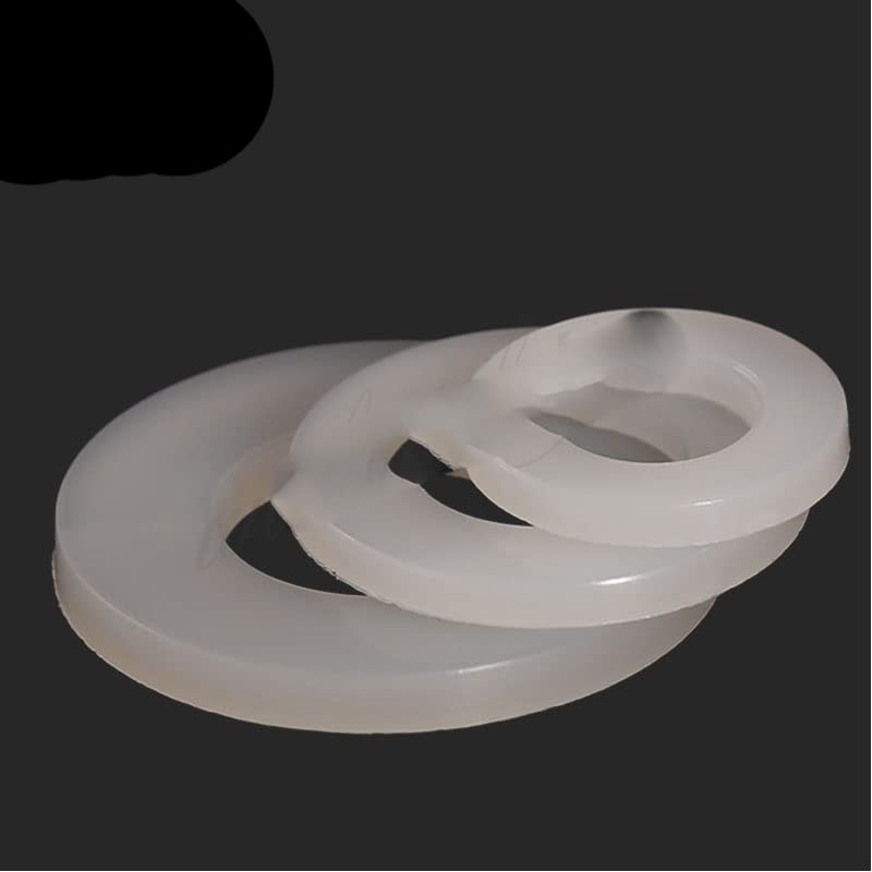 200 Stück 500 Stück DIN125 ISO7089 M2 M2,5 M3 M4 M5 M6 M8 M21 Weiße Kunststoff-Nylon-Unterlegscheibe, plattiert, flache Abstandshalterdichtungen, Unterlegscheibe, Dichtungsring, M4 x 8 x 1 mm, 2000 S
