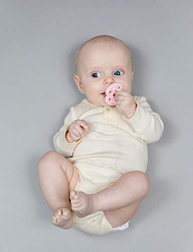 Natural Rubber Pacifier Round Newborn 0+ Months Single-Pack - Powder Pink