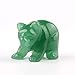 Natural Beads Semi Stone Carved Bear Green Aventurine Statue Chakra Healing Reiki Crafts (Green Aventurine)