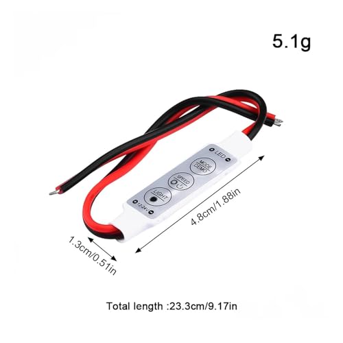 Variateur LED 12V mini boîtier de commande précis à 3 touches