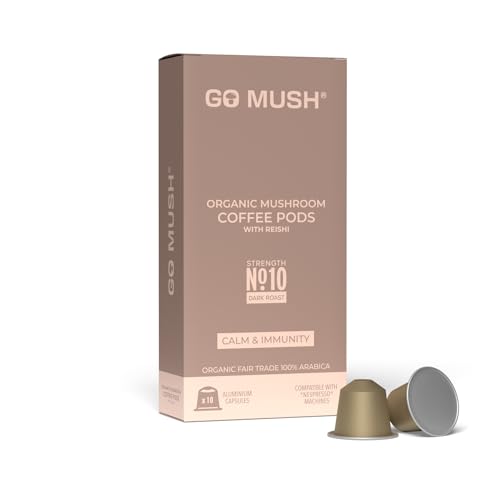 GO MUSH® 100% Organic Reishi Mushroom Coffee - 10 Pods ...