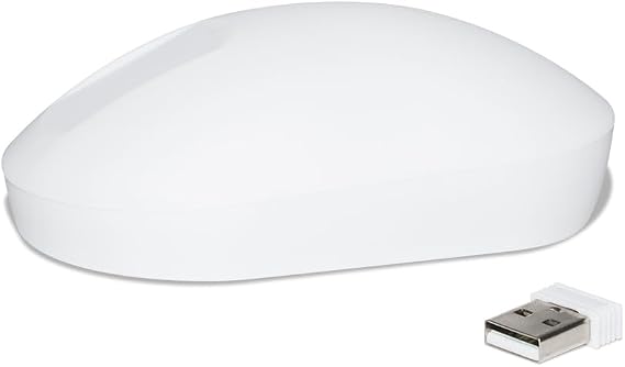 PUREKEYS Medical Mouse Touch Scroll Wireless White for Hospital, Dentist, Cleanroom, Laboratory and Industrial. Easy to Clean Hygienic Flat and Flexible Silicone