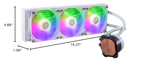 Image of Cooler Master MasterLiquid 360L Core ARGB CPU Liquid Cooler - Dual Chamber Gen S Pump, Superior Radiator and 120 mm ARGB Fans, LGA 1700 and AM5 Brackets - White