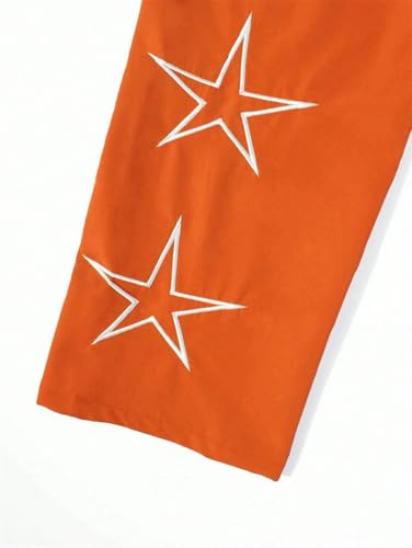 Men's Straight Leg Pocket Print Cargo Pants Vintage Drawstring Sweatpants Outdoor Casual Joggers Pants2