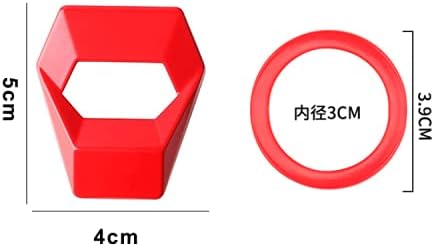 Car Engine Auto Start Stop Switch Button Cover One-Key Start Button Protective Cover Ignition Switch Protective Cover Red