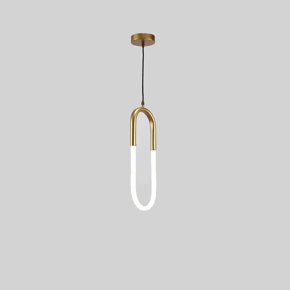 Lámpara de techo elegante E27 acabado negro oro de estilo posmoderno