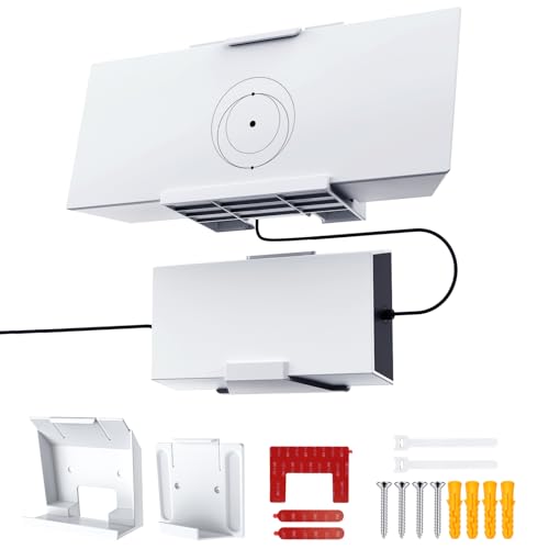 TiMOVO Starlink Gen 3 Router Mount, Starlink Mounting Kit for Router and Power Supply, Wall Mount Holder Set with Screws & Removable Adhesive, V3 Internet Kit Satellite Bracket