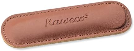 Kaweco Eco Leather 2 Pen Pouch LILIPUT Brandy I Pen Case Suitable for the Liliput Series I Writing Case Made of Genuine Leather with Beautiful Embossing I Chic & Classic 10.7 x 4 cm image 3